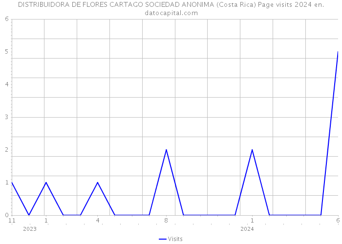 DISTRIBUIDORA DE FLORES CARTAGO SOCIEDAD ANONIMA (Costa Rica) Page visits 2024 