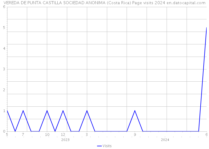 VEREDA DE PUNTA CASTILLA SOCIEDAD ANONIMA (Costa Rica) Page visits 2024 