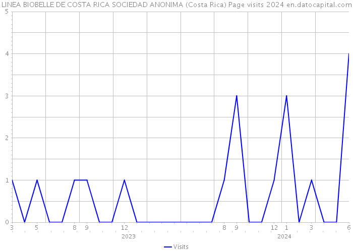 LINEA BIOBELLE DE COSTA RICA SOCIEDAD ANONIMA (Costa Rica) Page visits 2024 