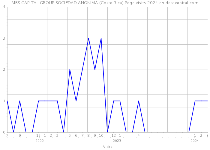 MBS CAPITAL GROUP SOCIEDAD ANONIMA (Costa Rica) Page visits 2024 