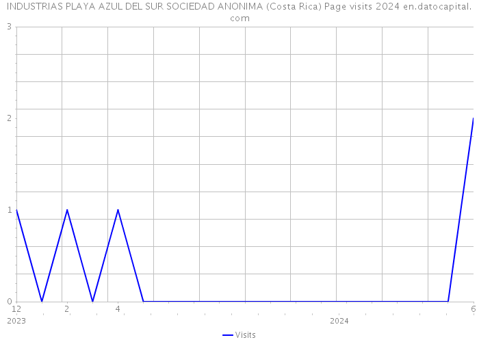 INDUSTRIAS PLAYA AZUL DEL SUR SOCIEDAD ANONIMA (Costa Rica) Page visits 2024 