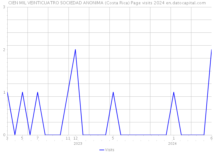CIEN MIL VEINTICUATRO SOCIEDAD ANONIMA (Costa Rica) Page visits 2024 