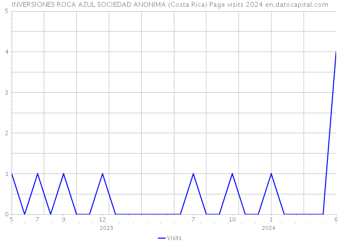 INVERSIONES ROCA AZUL SOCIEDAD ANONIMA (Costa Rica) Page visits 2024 