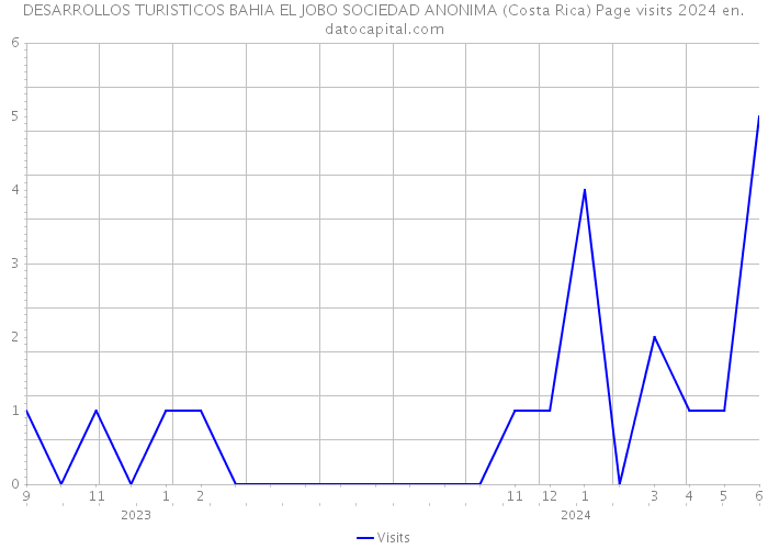 DESARROLLOS TURISTICOS BAHIA EL JOBO SOCIEDAD ANONIMA (Costa Rica) Page visits 2024 