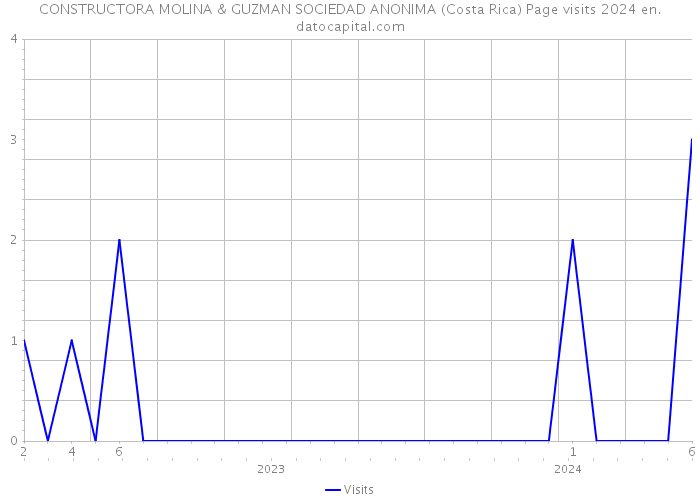 CONSTRUCTORA MOLINA & GUZMAN SOCIEDAD ANONIMA (Costa Rica) Page visits 2024 