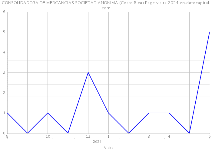 CONSOLIDADORA DE MERCANCIAS SOCIEDAD ANONIMA (Costa Rica) Page visits 2024 