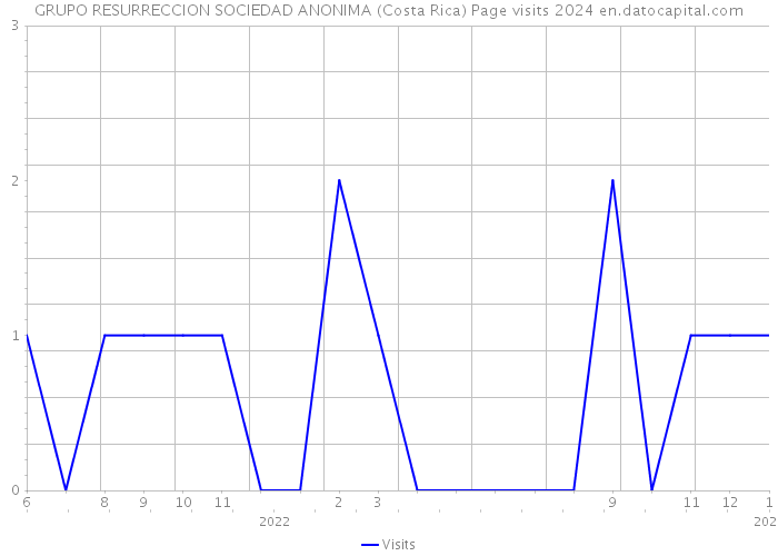 GRUPO RESURRECCION SOCIEDAD ANONIMA (Costa Rica) Page visits 2024 