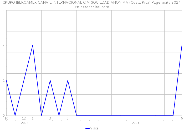 GRUPO IBEROAMERICANA E INTERNACIONAL GIM SOCIEDAD ANONIMA (Costa Rica) Page visits 2024 