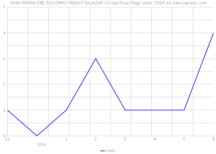 XINIA MARIA DEL SOCORRO MEJIAS SALAZAR (Costa Rica) Page visits 2024 