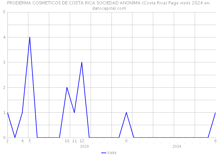 PRODERMA COSMETICOS DE COSTA RICA SOCIEDAD ANONIMA (Costa Rica) Page visits 2024 