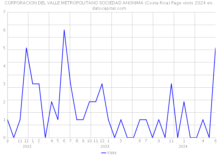 CORPORACION DEL VALLE METROPOLITANO SOCIEDAD ANONIMA (Costa Rica) Page visits 2024 