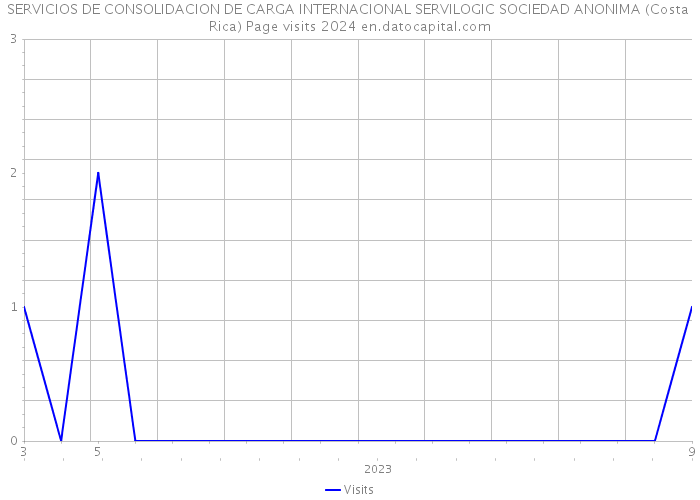 SERVICIOS DE CONSOLIDACION DE CARGA INTERNACIONAL SERVILOGIC SOCIEDAD ANONIMA (Costa Rica) Page visits 2024 