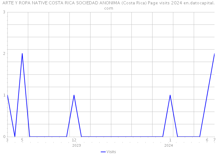 ARTE Y ROPA NATIVE COSTA RICA SOCIEDAD ANONIMA (Costa Rica) Page visits 2024 