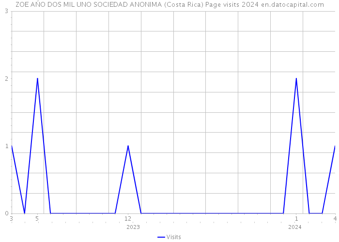 ZOE AŃO DOS MIL UNO SOCIEDAD ANONIMA (Costa Rica) Page visits 2024 