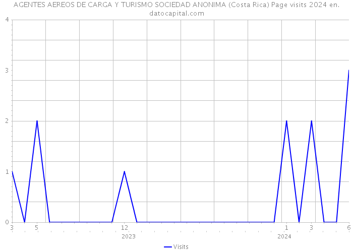 AGENTES AEREOS DE CARGA Y TURISMO SOCIEDAD ANONIMA (Costa Rica) Page visits 2024 