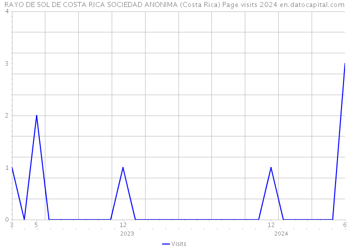 RAYO DE SOL DE COSTA RICA SOCIEDAD ANONIMA (Costa Rica) Page visits 2024 