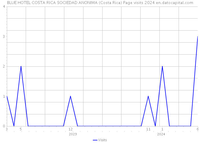 BLUE HOTEL COSTA RICA SOCIEDAD ANONIMA (Costa Rica) Page visits 2024 