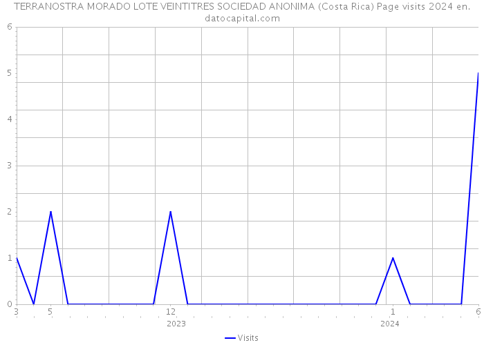 TERRANOSTRA MORADO LOTE VEINTITRES SOCIEDAD ANONIMA (Costa Rica) Page visits 2024 