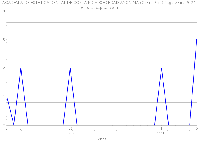 ACADEMIA DE ESTETICA DENTAL DE COSTA RICA SOCIEDAD ANONIMA (Costa Rica) Page visits 2024 