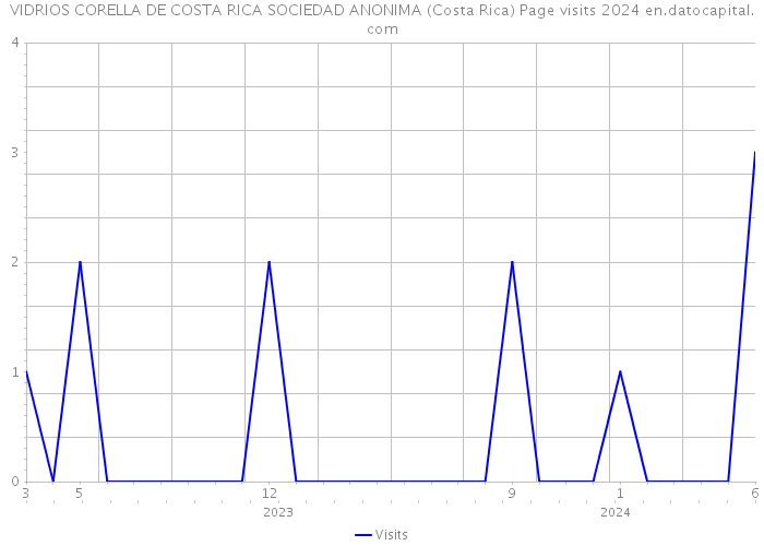 VIDRIOS CORELLA DE COSTA RICA SOCIEDAD ANONIMA (Costa Rica) Page visits 2024 