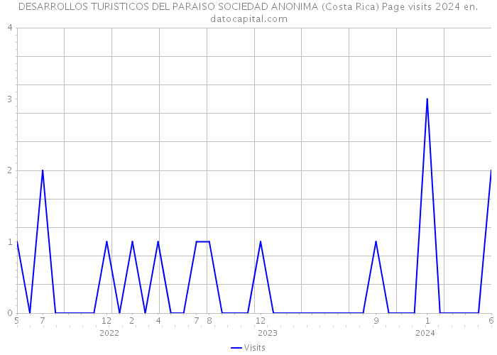 DESARROLLOS TURISTICOS DEL PARAISO SOCIEDAD ANONIMA (Costa Rica) Page visits 2024 