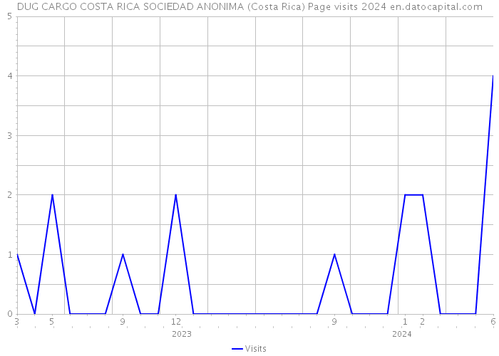 DUG CARGO COSTA RICA SOCIEDAD ANONIMA (Costa Rica) Page visits 2024 