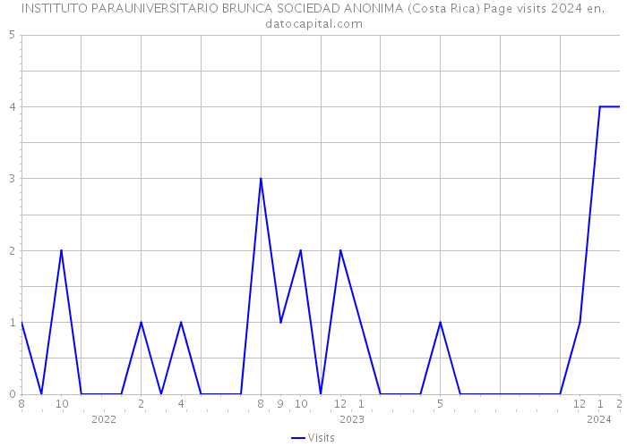 INSTITUTO PARAUNIVERSITARIO BRUNCA SOCIEDAD ANONIMA (Costa Rica) Page visits 2024 