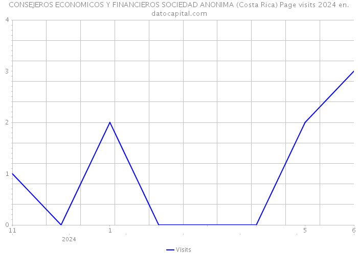 CONSEJEROS ECONOMICOS Y FINANCIEROS SOCIEDAD ANONIMA (Costa Rica) Page visits 2024 