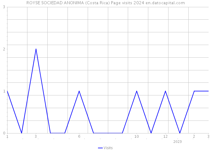 ROYSE SOCIEDAD ANONIMA (Costa Rica) Page visits 2024 