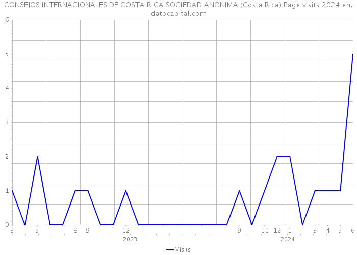 CONSEJOS INTERNACIONALES DE COSTA RICA SOCIEDAD ANONIMA (Costa Rica) Page visits 2024 