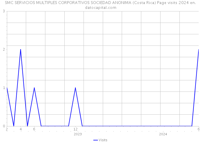 SMC SERVICIOS MULTIPLES CORPORATIVOS SOCIEDAD ANONIMA (Costa Rica) Page visits 2024 