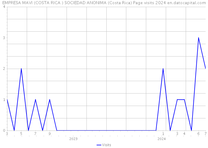EMPRESA MAVI (COSTA RICA ) SOCIEDAD ANONIMA (Costa Rica) Page visits 2024 