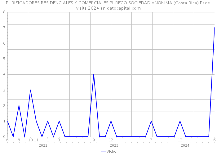 PURIFICADORES RESIDENCIALES Y COMERCIALES PURECO SOCIEDAD ANONIMA (Costa Rica) Page visits 2024 