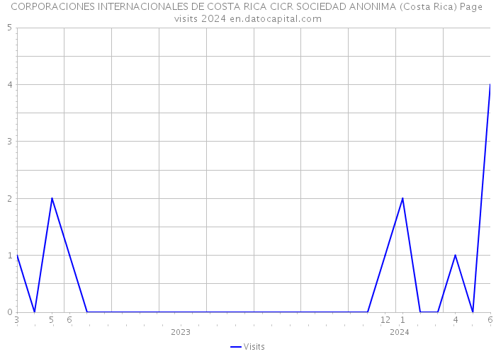 CORPORACIONES INTERNACIONALES DE COSTA RICA CICR SOCIEDAD ANONIMA (Costa Rica) Page visits 2024 