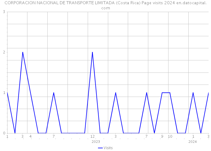 CORPORACION NACIONAL DE TRANSPORTE LIMITADA (Costa Rica) Page visits 2024 