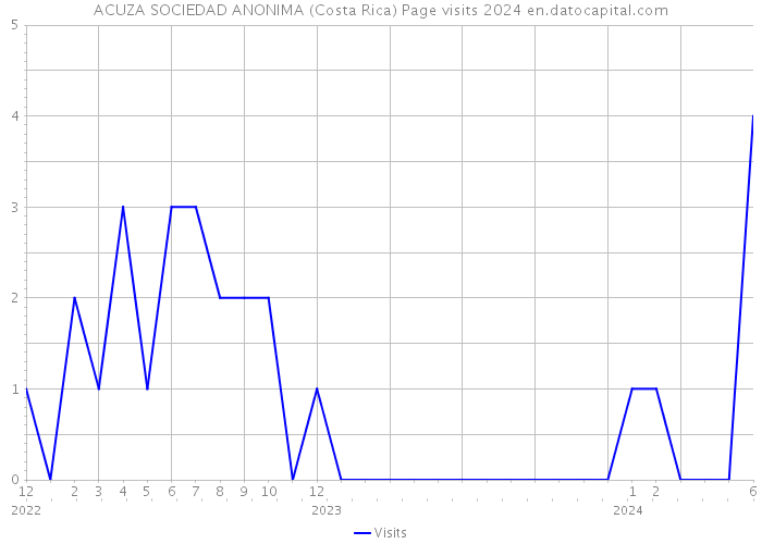 ACUZA SOCIEDAD ANONIMA (Costa Rica) Page visits 2024 