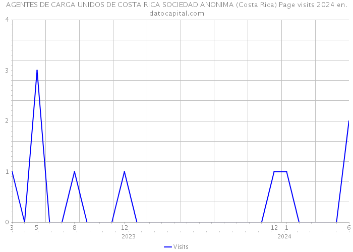 AGENTES DE CARGA UNIDOS DE COSTA RICA SOCIEDAD ANONIMA (Costa Rica) Page visits 2024 