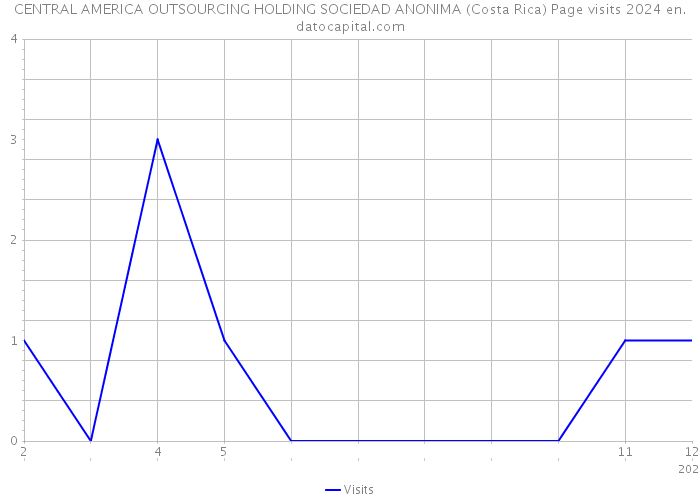 CENTRAL AMERICA OUTSOURCING HOLDING SOCIEDAD ANONIMA (Costa Rica) Page visits 2024 