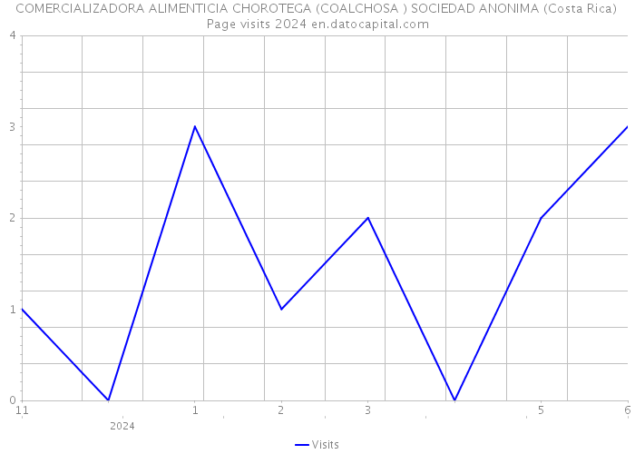 COMERCIALIZADORA ALIMENTICIA CHOROTEGA (COALCHOSA ) SOCIEDAD ANONIMA (Costa Rica) Page visits 2024 