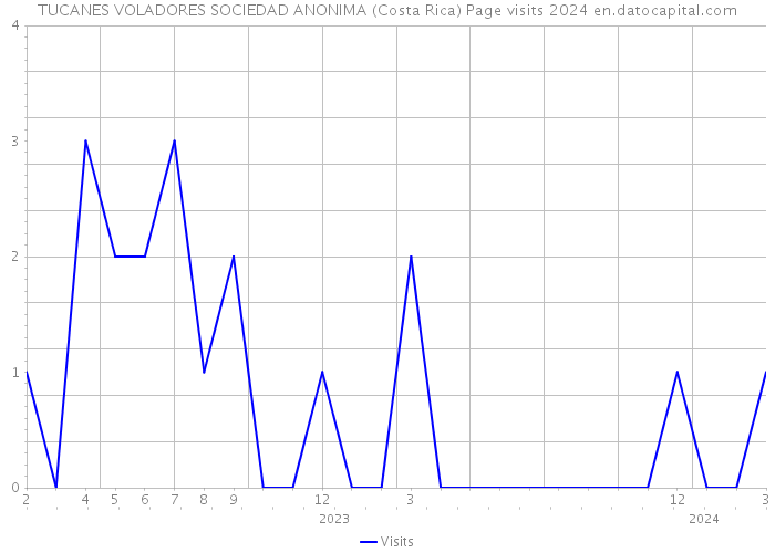 TUCANES VOLADORES SOCIEDAD ANONIMA (Costa Rica) Page visits 2024 