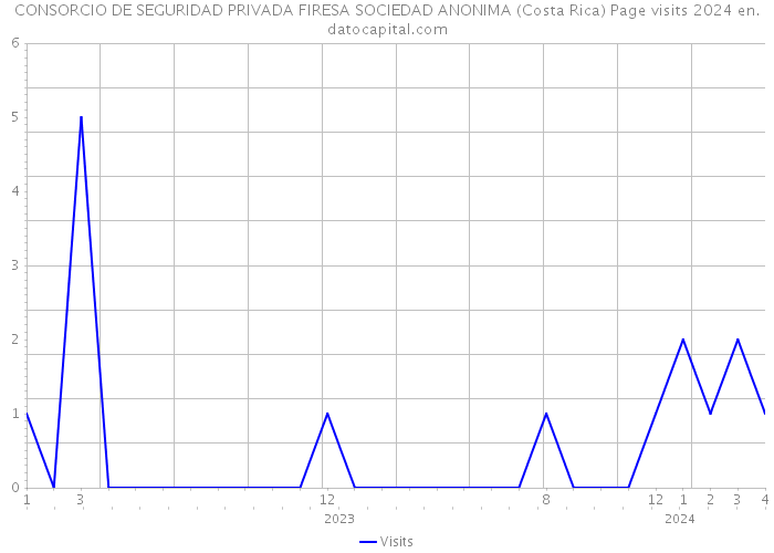 CONSORCIO DE SEGURIDAD PRIVADA FIRESA SOCIEDAD ANONIMA (Costa Rica) Page visits 2024 