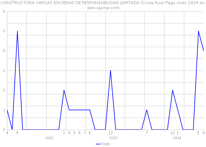 CONSTRUCTORA VARGAS SOCIEDAD DE RESPONSABILIDAD LIMITADA (Costa Rica) Page visits 2024 