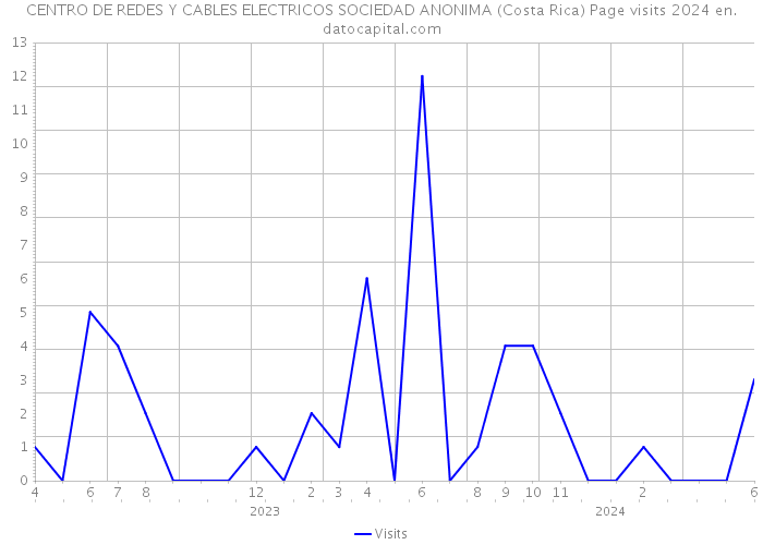 CENTRO DE REDES Y CABLES ELECTRICOS SOCIEDAD ANONIMA (Costa Rica) Page visits 2024 