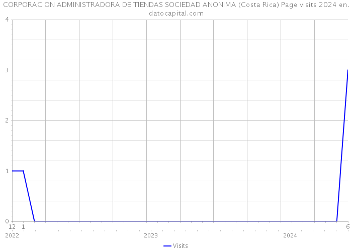 CORPORACION ADMINISTRADORA DE TIENDAS SOCIEDAD ANONIMA (Costa Rica) Page visits 2024 