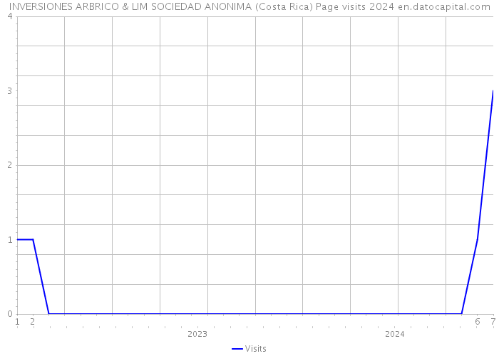 INVERSIONES ARBRICO & LIM SOCIEDAD ANONIMA (Costa Rica) Page visits 2024 