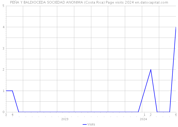 PEŃA Y BALDIOCEDA SOCIEDAD ANONIMA (Costa Rica) Page visits 2024 