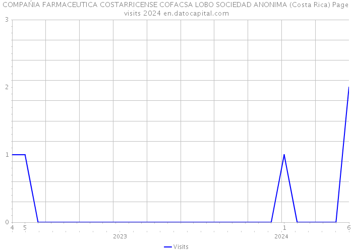 COMPAŃIA FARMACEUTICA COSTARRICENSE COFACSA LOBO SOCIEDAD ANONIMA (Costa Rica) Page visits 2024 