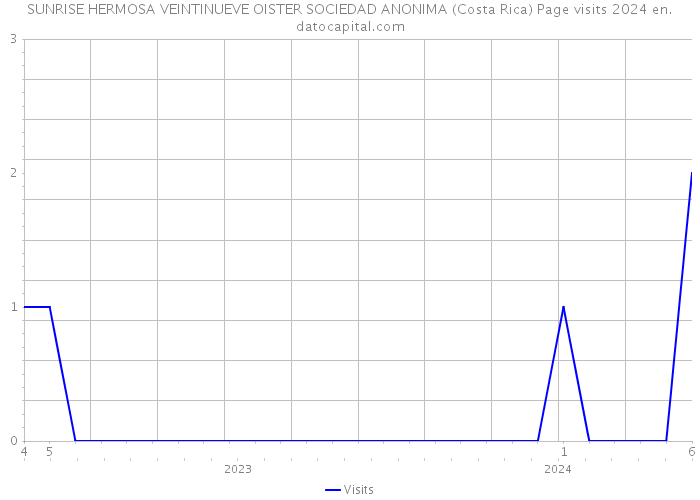 SUNRISE HERMOSA VEINTINUEVE OISTER SOCIEDAD ANONIMA (Costa Rica) Page visits 2024 