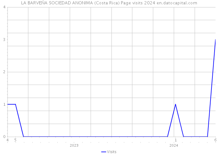 LA BARVEŃA SOCIEDAD ANONIMA (Costa Rica) Page visits 2024 