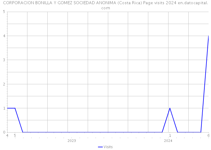 CORPORACION BONILLA Y GOMEZ SOCIEDAD ANONIMA (Costa Rica) Page visits 2024 